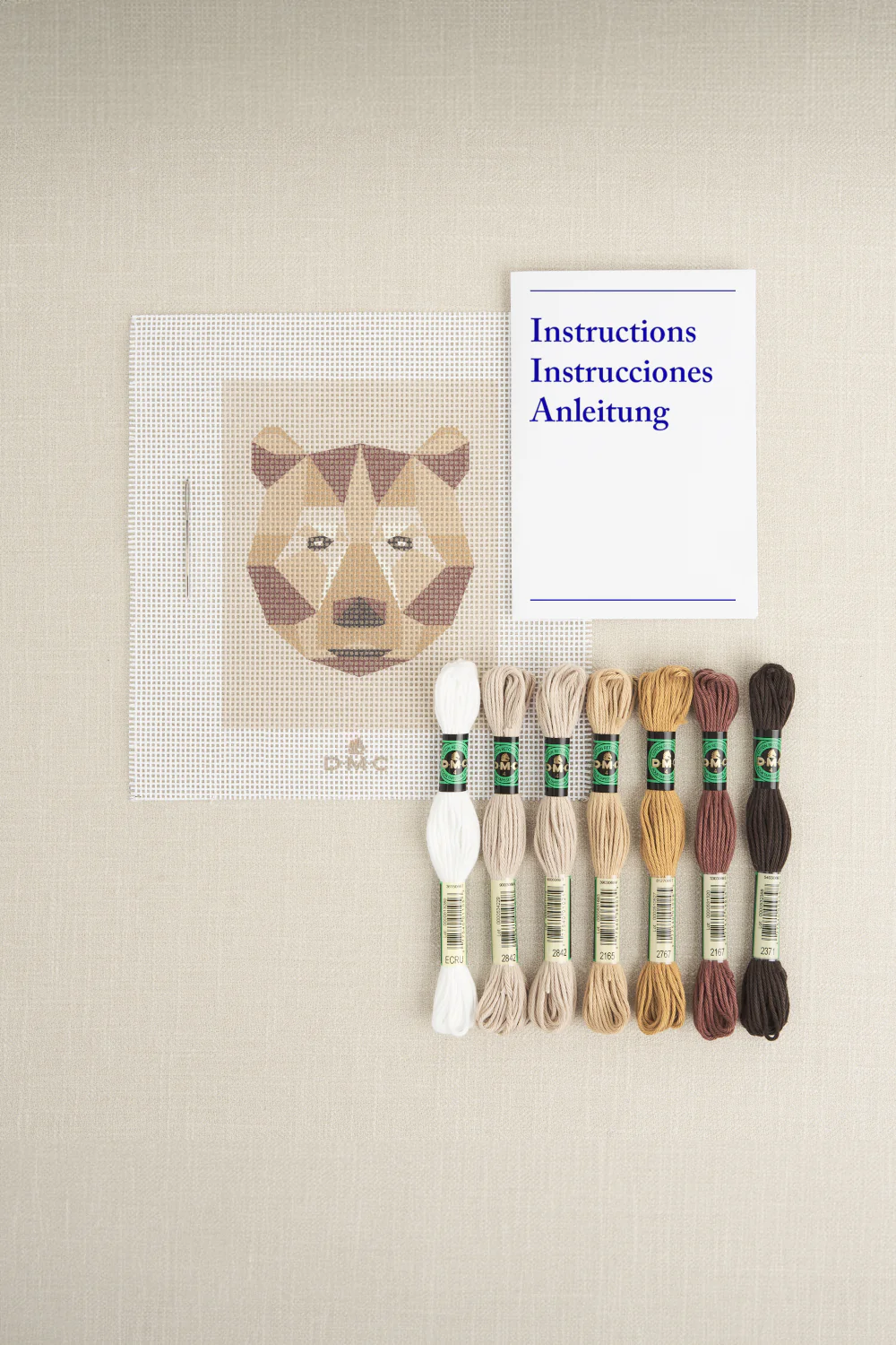 DMC Tapestry Kit Geo Bear by Quail Studio - Image 3